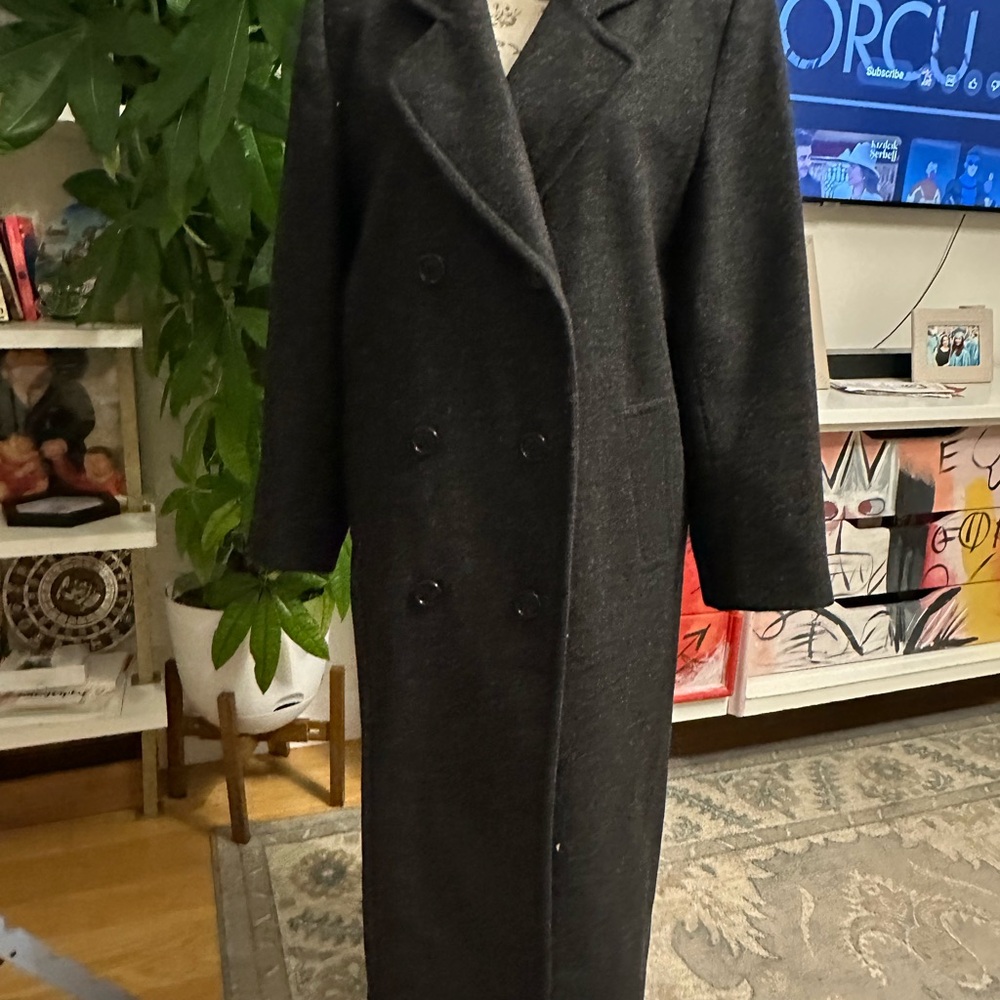 Women's Double-Breasted Gray Coat